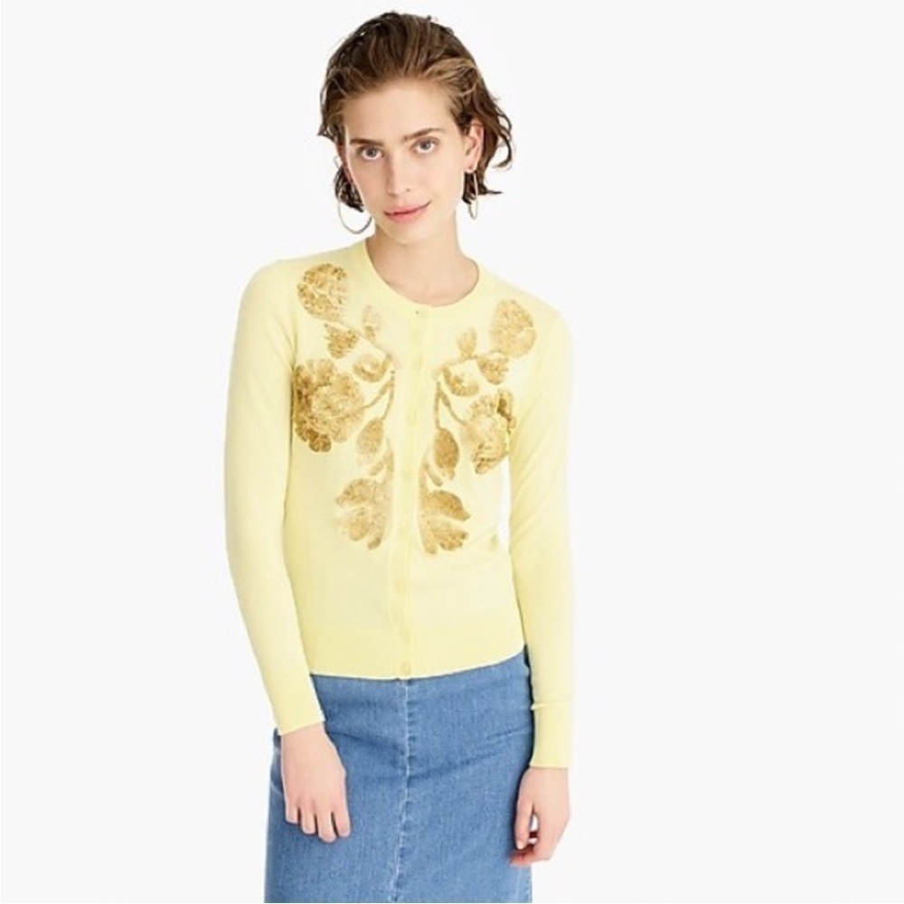 NWT J. CREW sequin Jackie cardigan sweater size small